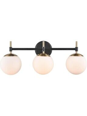 Millennium Lighting Redondo 3 Light 24" Wide Bathroom Vanity Light Black/Gold